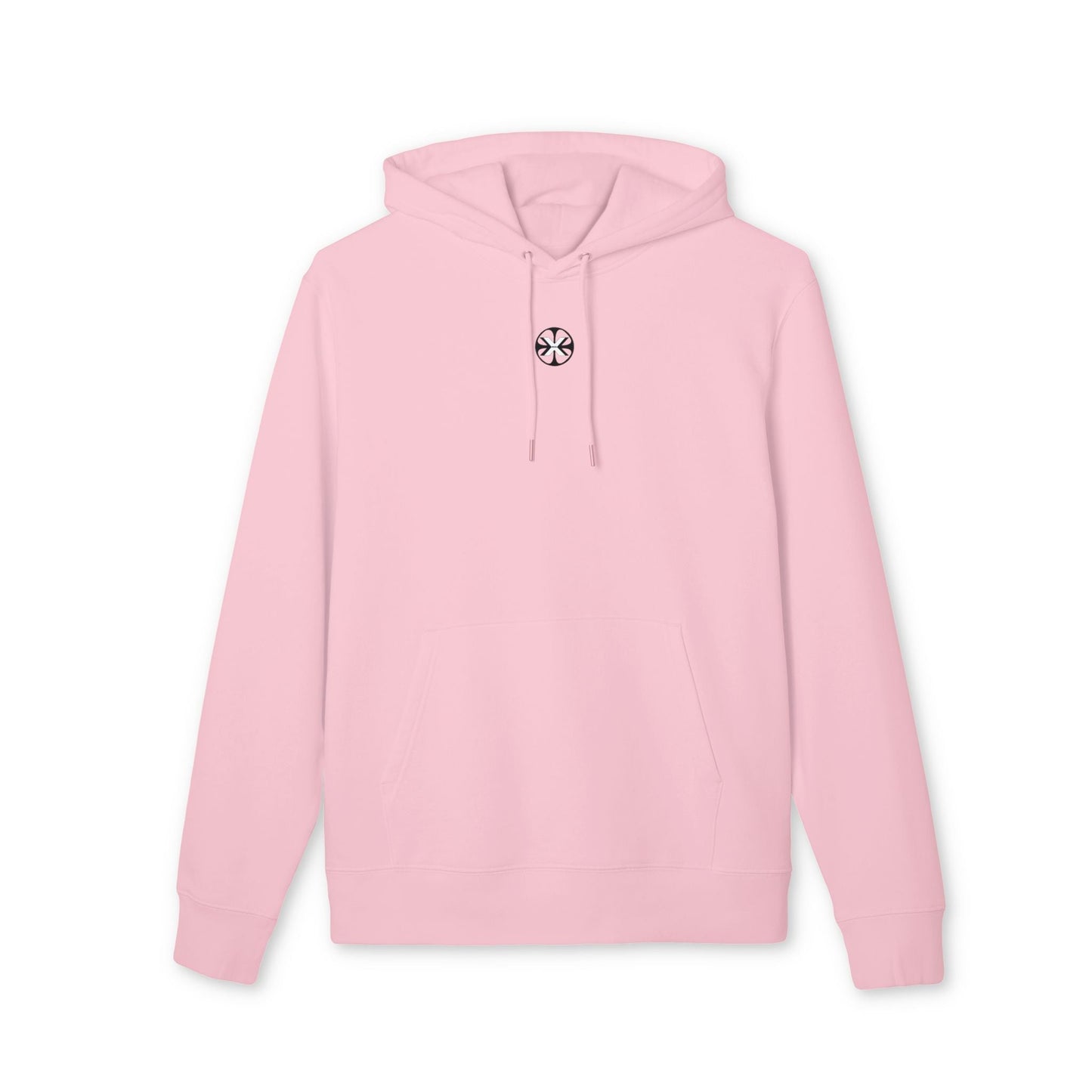 Black oversized hoodie by x-streets with deep symbolic print – bold streetwear made from organic materials, crafted for those who face the void with style.