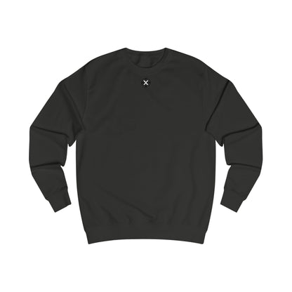 Oversized streetwear sweater by x-streets with “Memento Mori” design – philosophical back print, heavyweight cotton blend, EU-made streetwear.