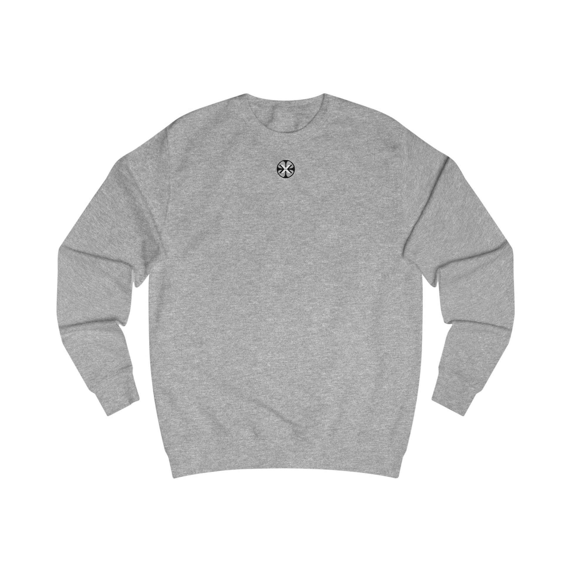 Oversized streetwear sweater by x-streets with “Memento Mori” design – philosophical back print, heavyweight cotton blend, EU-made streetwear.