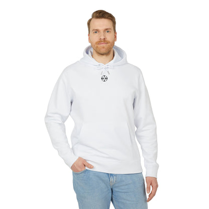 Black oversized hoodie by x-streets with deep symbolic print – bold streetwear made from organic materials, crafted for those who face the void with style.