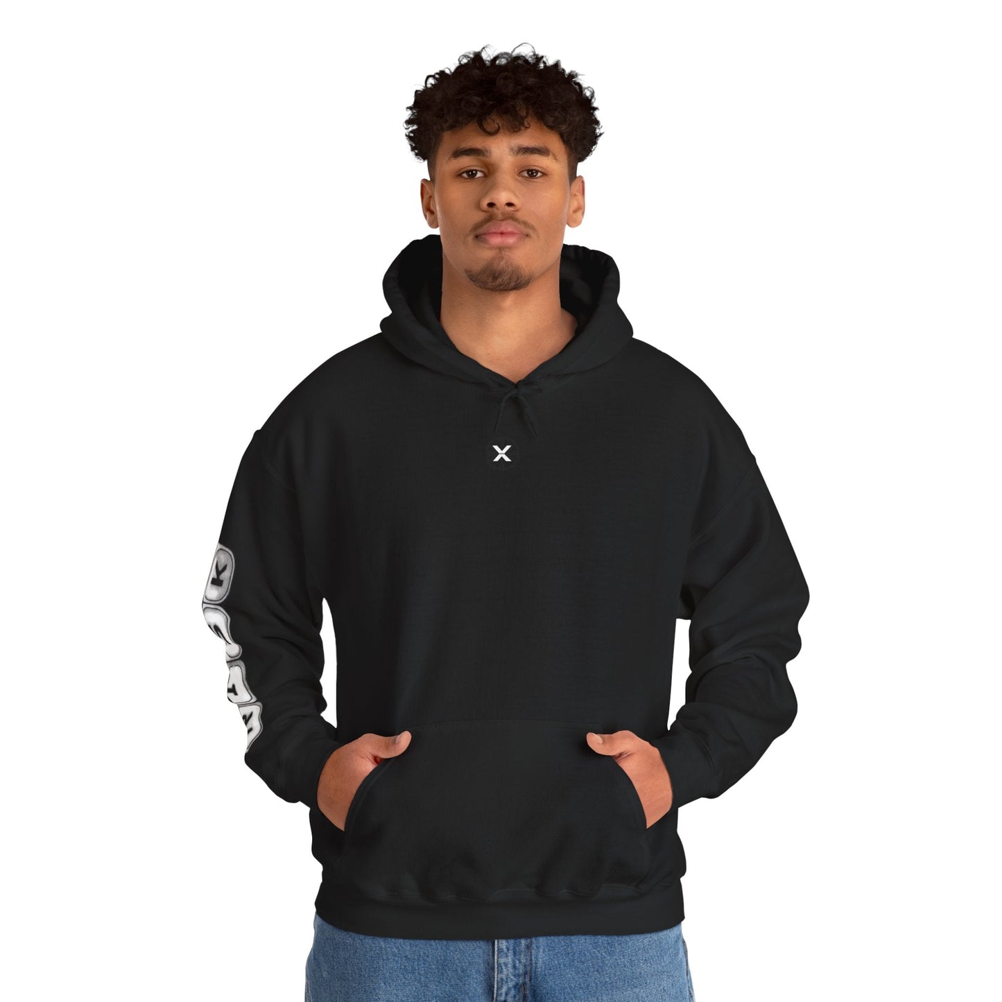 Oversized hoodie by x-streets with bold “Risk” artwork – cotton-poly blend, front and back DTG print, made in the EU for fearless fits.